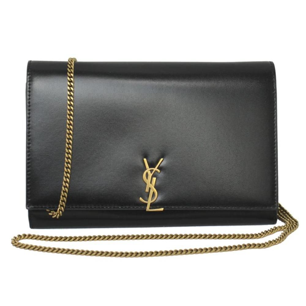 Saint Laurent Bag Chain Shoulder Chain Wallet 2WAY Leather
